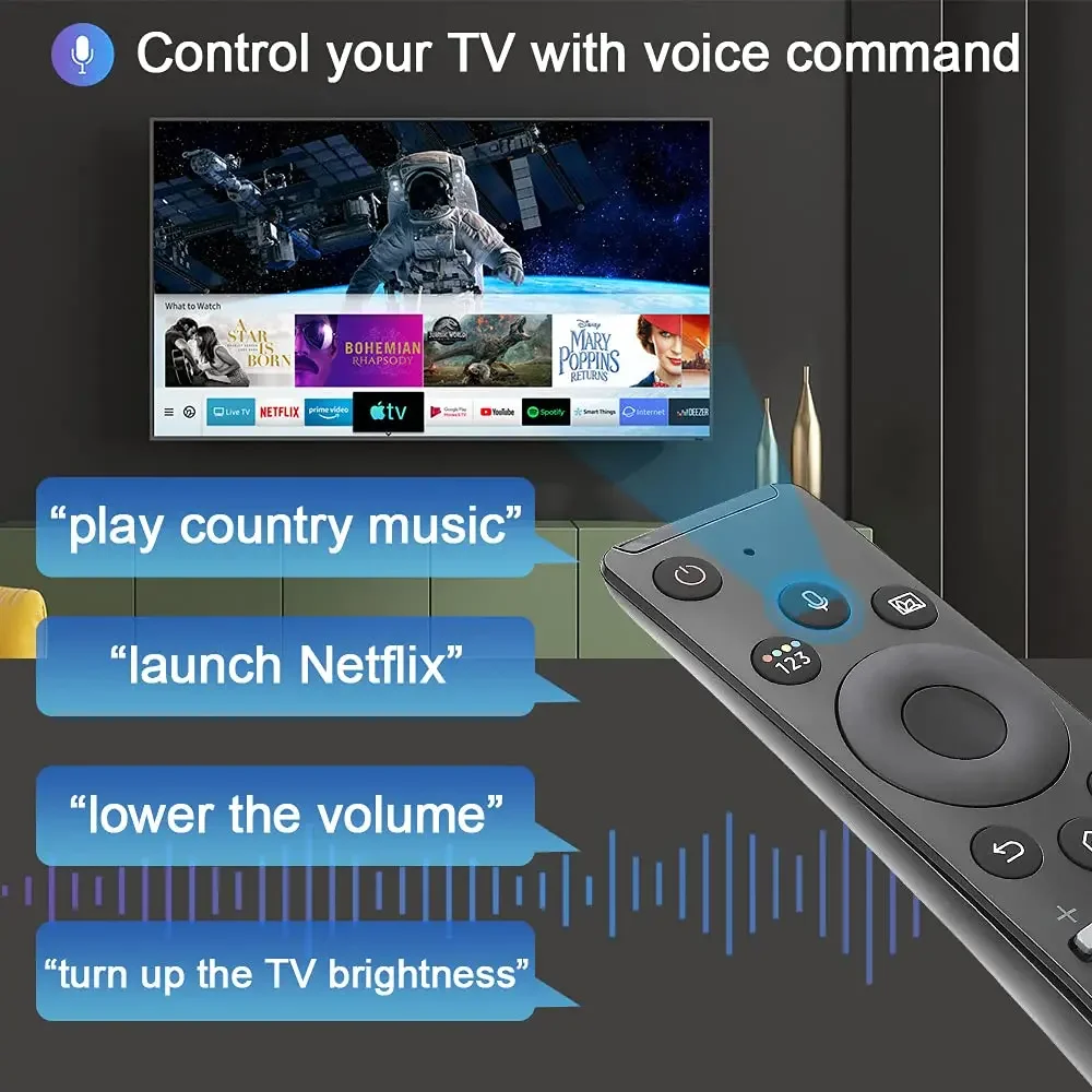 Voice Remote for Samsung Smart TV UHD Neo QLED OLED 4K 8K Smart TVs Remote Control Replacement BN59-01330A with Voice Function