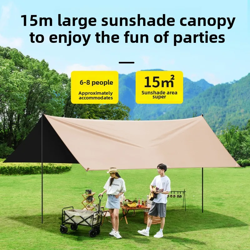 

New titanium cold vinyl canopy, thickened tent canopy outdoor camping waterproof and rainproof awning pergola tent