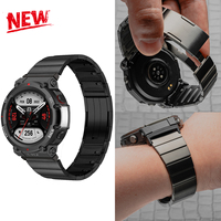 Stainless Steel Band For Huami Amazfit T-REX 3/2 Smart Watch Sports Strap Bracelet For Xiaomi Amazfit T-Rex/T Rex Pro 2 Correa