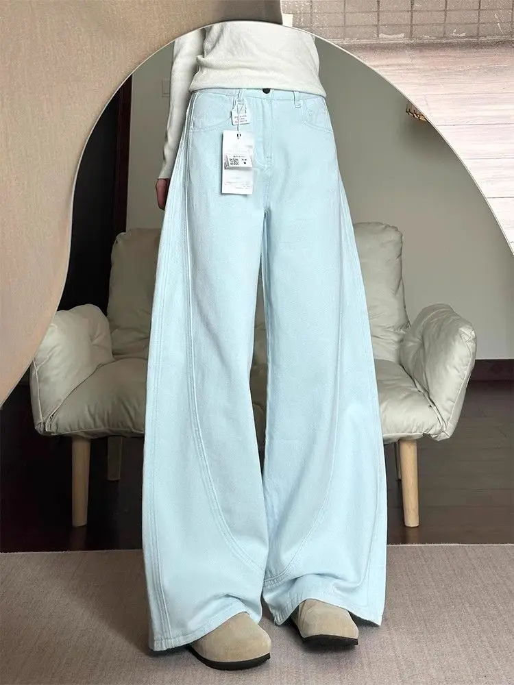 

Street Jeans Trousers For Woman Flared Bell Bottom Bootcut Trumpet Leg Lengthening Pear Shaped Silhouette Female Denim Fashion