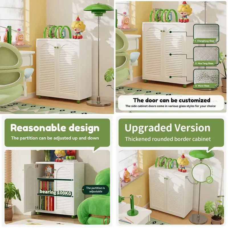 White Steel Bookshelf Modern Portable Shutter Style Eco Friendly Storage Rack for Living Room Bedroom Study Dining Room