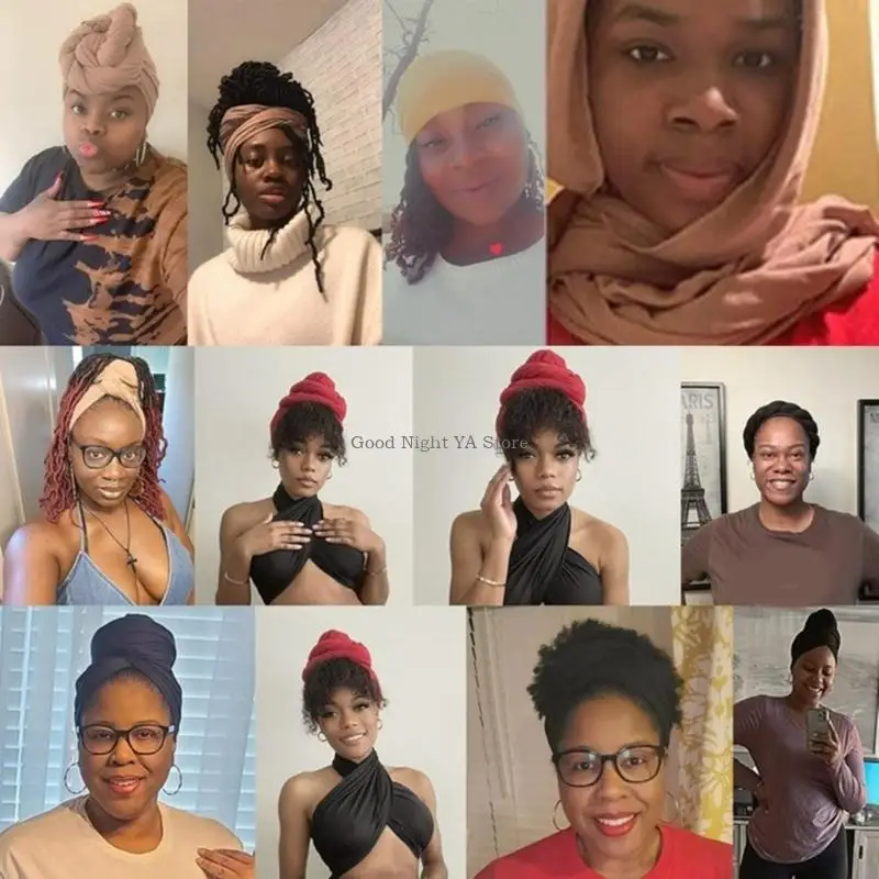 

Ethnic Scarf Headwear Wrap Simple Wearable Design Breathable Head Scarf Accessory For Sensitive Skin Adults