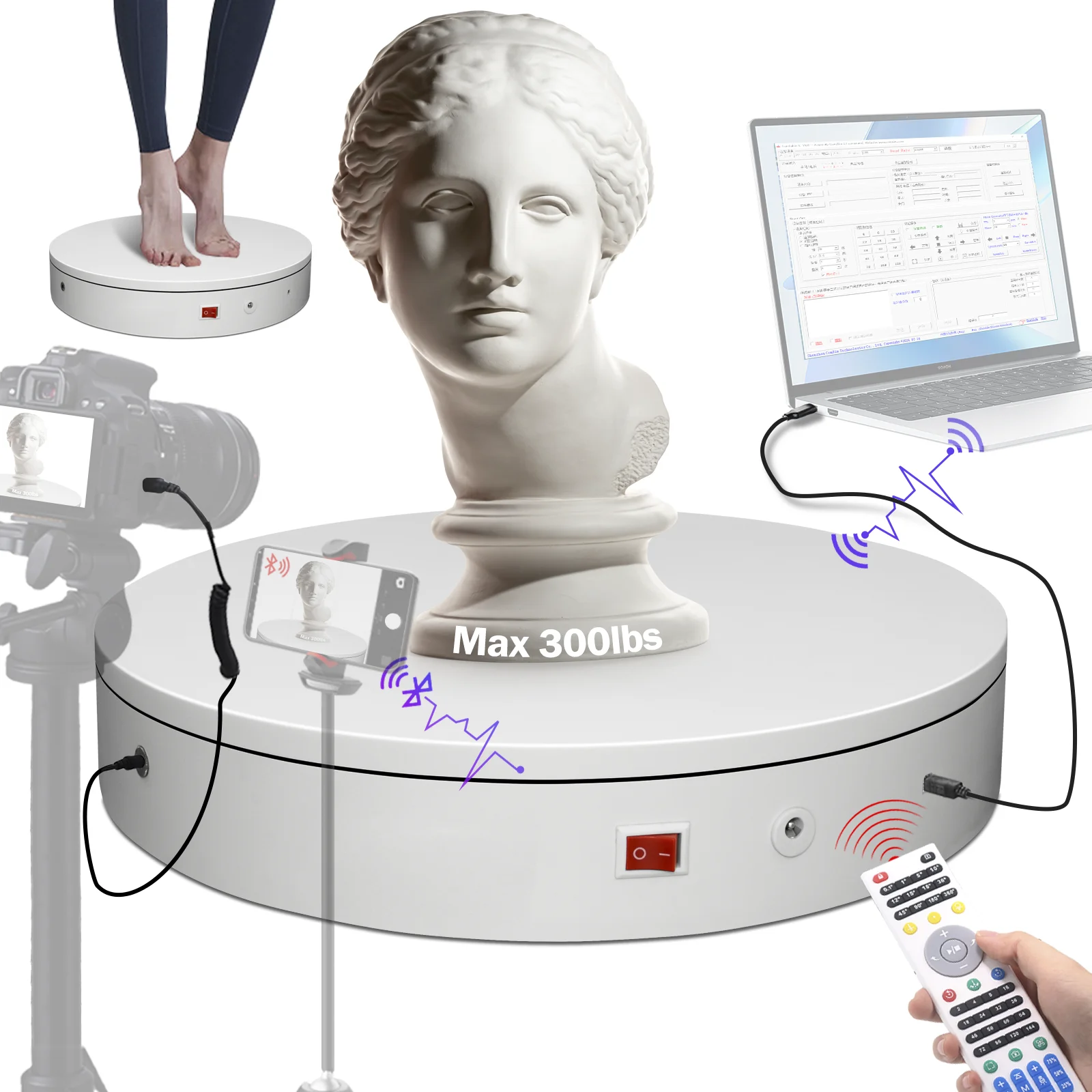 

Программируемый электрический проигрыватель MT320RUWPSL40proV3 с подключением USB/Wi-Fi, поддерживает спуску затвора смартфона/камеры