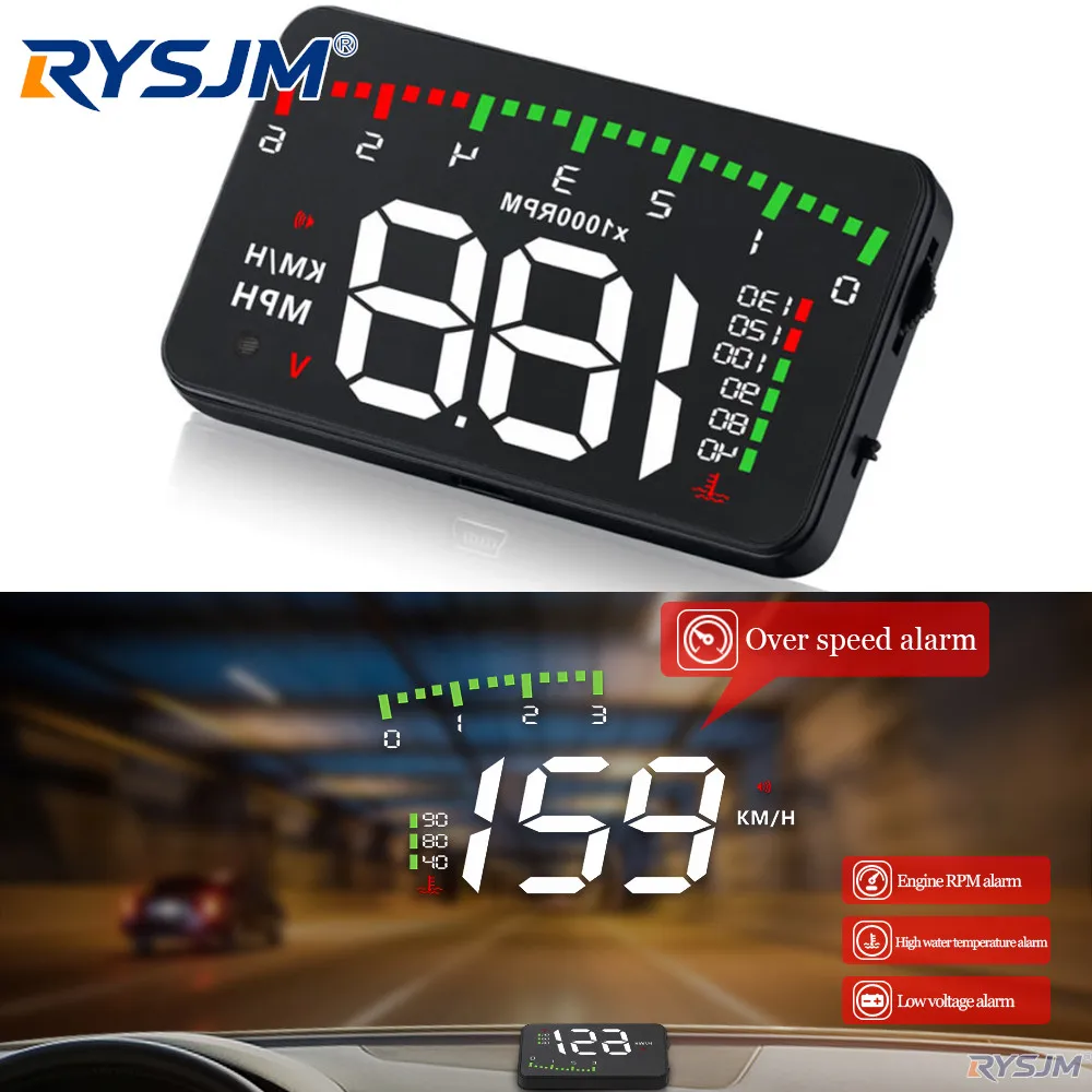 OBD2 HUD Windshield Projector A900 On-board Computer Car Speedometer Obd2 Car Head Up Display Water Temperature Voltage RPM