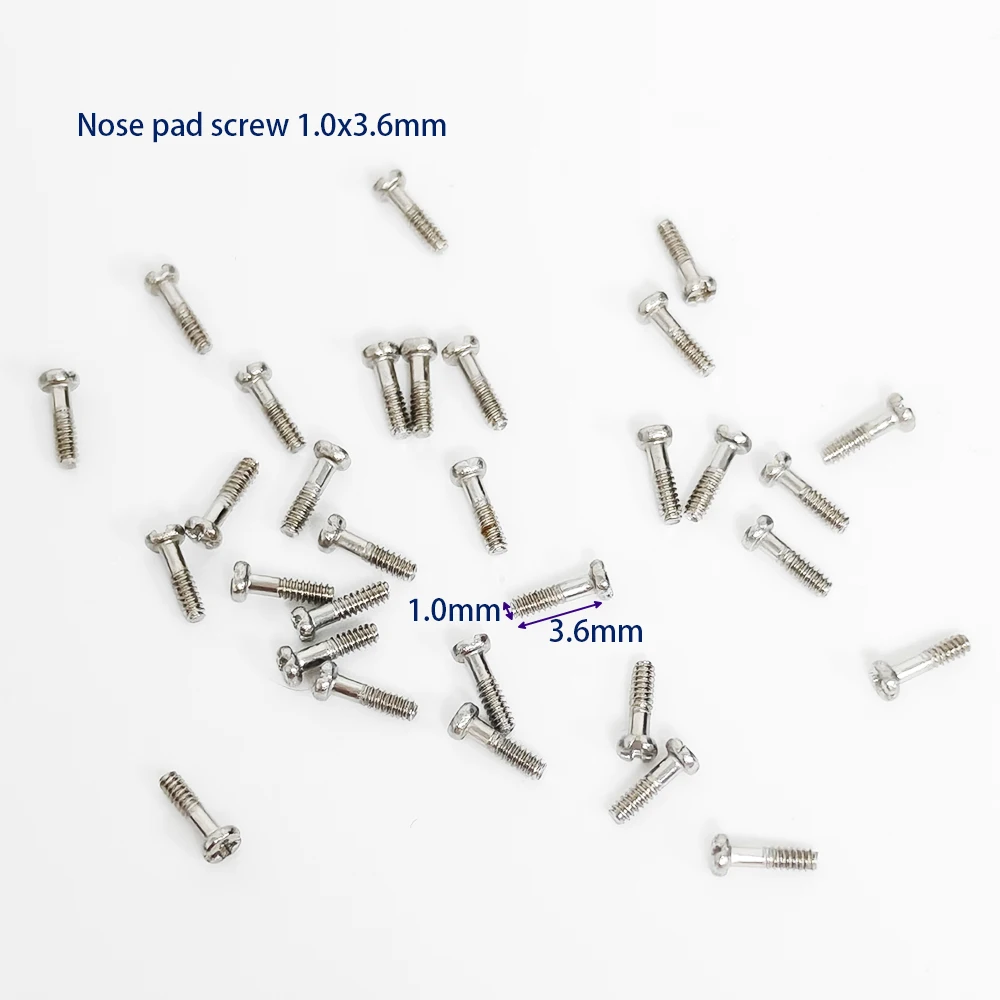 1 Bag 10000PCS Nose Pad Screws for Eyeglasses And Sunglasses 1.0x3.6 1.2x3.6 Size Assorted Pack of Eye Wear Repair Parts