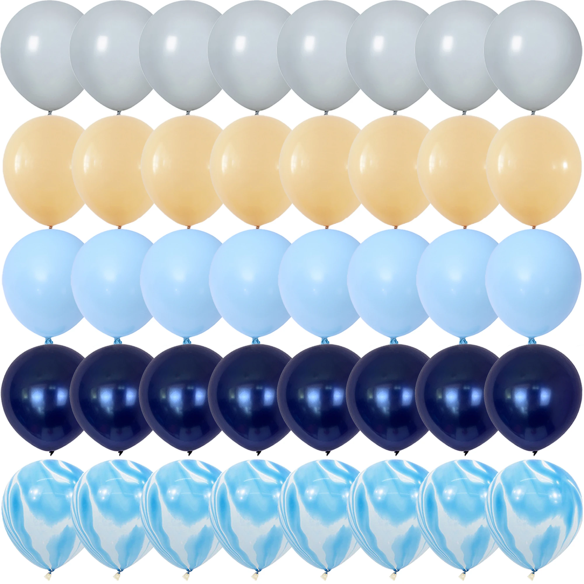 40PCS Blue Agate Series Green Balloons Gender Reveal Wedding Valentine's Day Baby Shower Birthday Globos Party Decorations