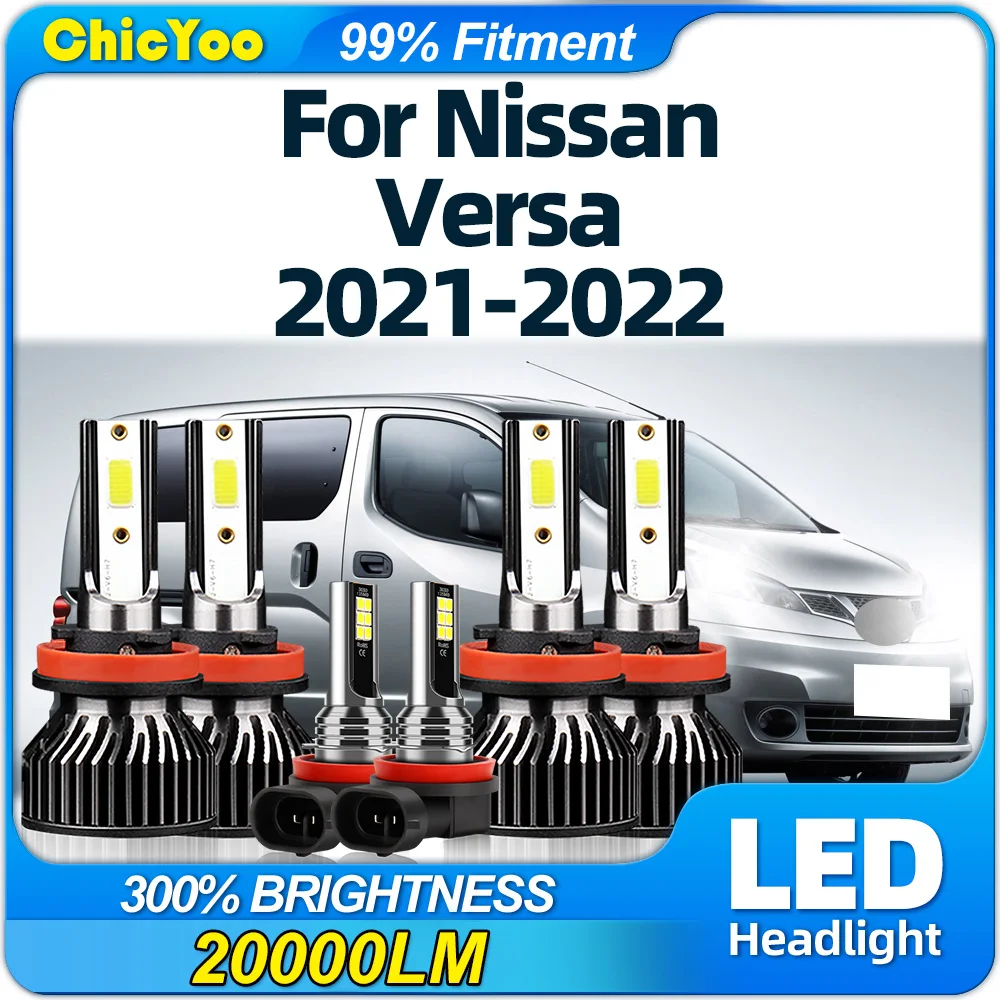 

LED Headlight Bulbs 360W 60000LM Super Bright Car Lights Bulbs 12V 24V Fog Lamps 6000K White For Nissan Versa 2021 2022