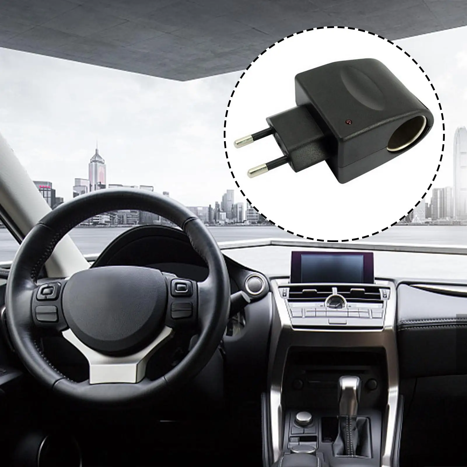 Car Cigarette Lighter Adapter AC 220V/110V To DC 12V Converter Wall Power Socket Plug Adapter Auto Converter EU US Plug