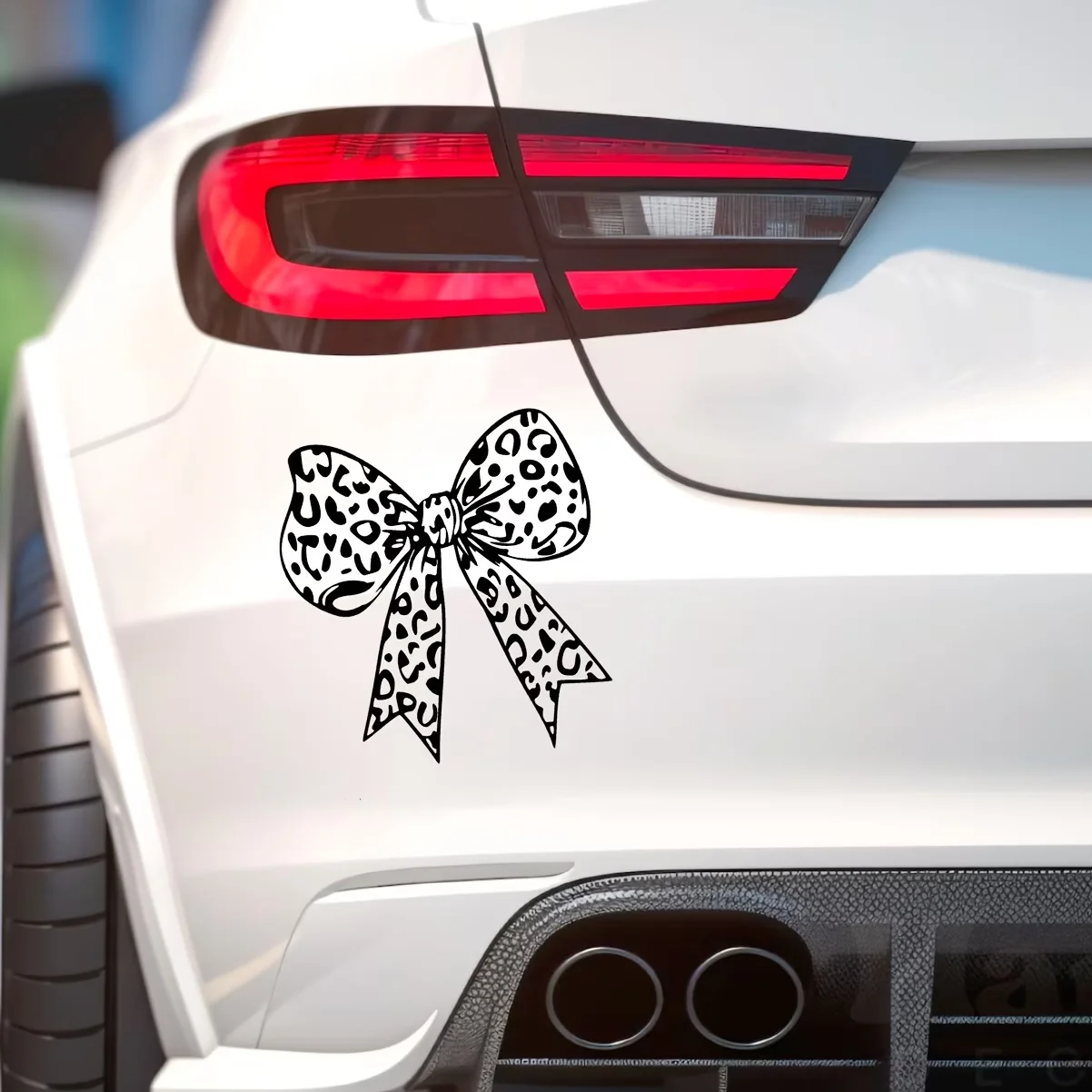 

Bow Pattern Vinyl Car Stickers Decals, Removable Self Adhesive Precision Cut Auto Body Window Decorative Accessories
