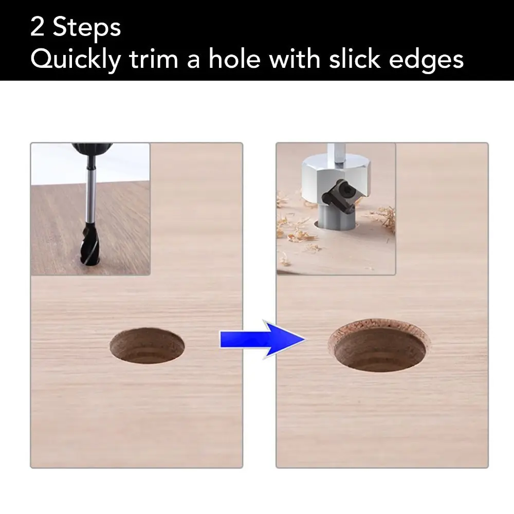 3/4 Zoll ​ Bank Hund Loch Fase Reibahle Werkzeug 19mm / 20mm 9mm Sechskantschaft Werkbank Hund Lochformung Trimmer Polierte Oberfläche