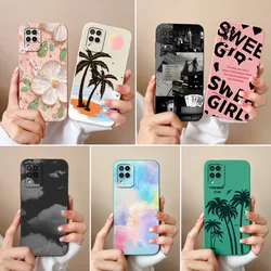 For Samsung Galaxy A12 M12 F12 Phone Case Coconut Tree Full Protection Back Cover For Samsung A 12 Soft Liquid Silicone Bumper