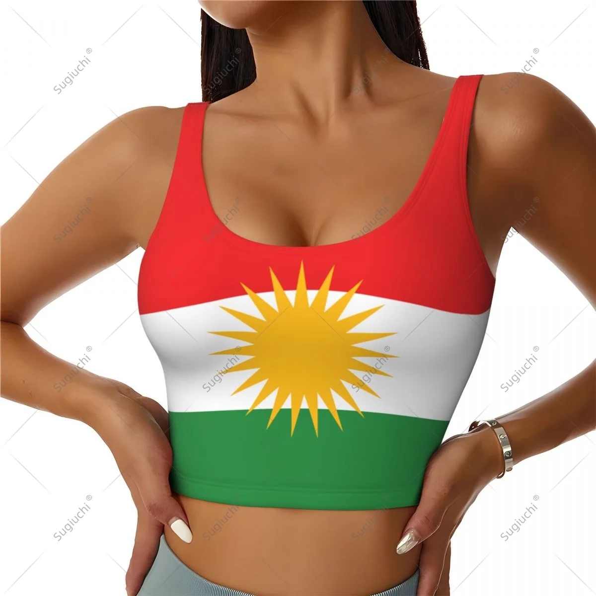 Kurdistan Flag Women Girl Activities Sports Vest for Female Yoga Vest Workout Vest Lightweight Trendy