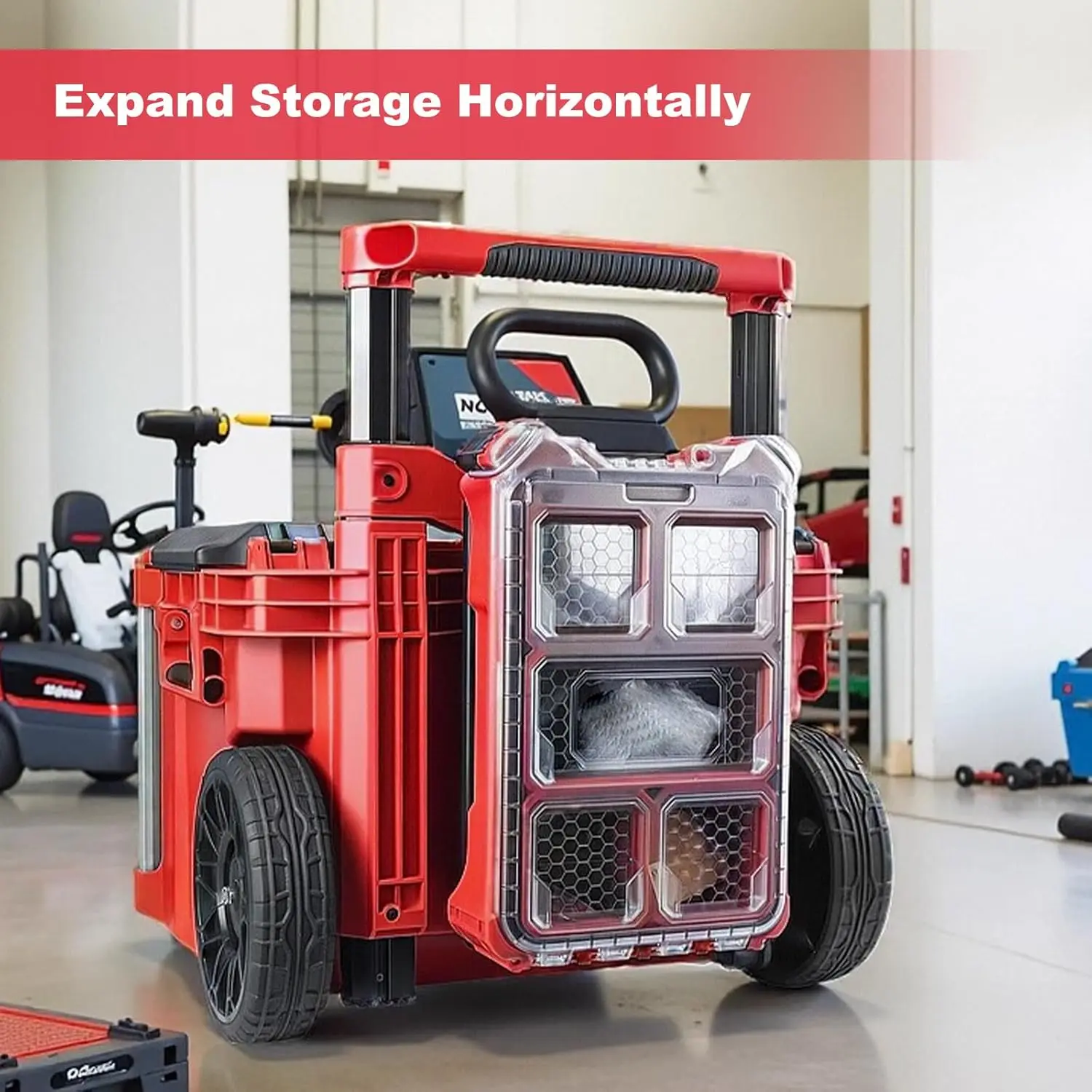 Mounting Plate Compatible with Milwaukee 48-22-8427 Packout Toolbox, Attaches to Rolling Toolbox Handle