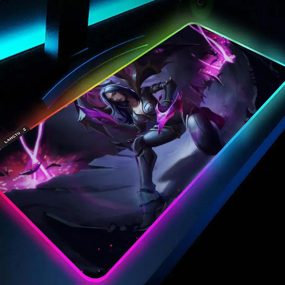 

Коврик для мыши K-Kaisa, большой игровой коврик для мыши RGB, Нескользящий Резиновый базовый Коврик для клавиатуры, очень большой светящийся подкладка для мыши