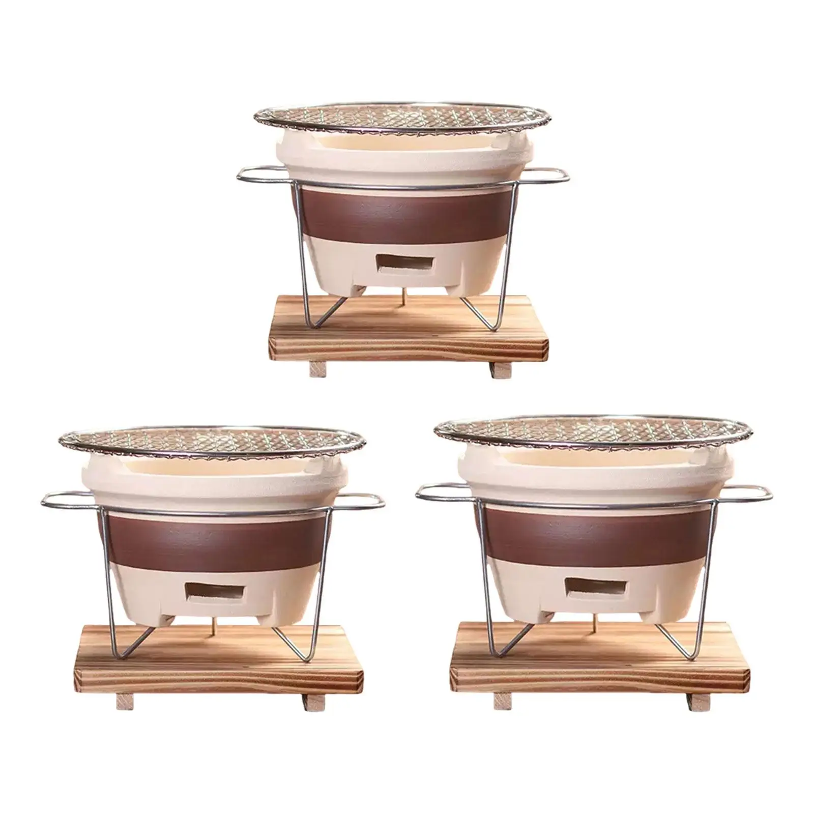 

Small Clay Grilling Stove Tea Kettle Warmer for Backyard Backpacking Outdoor