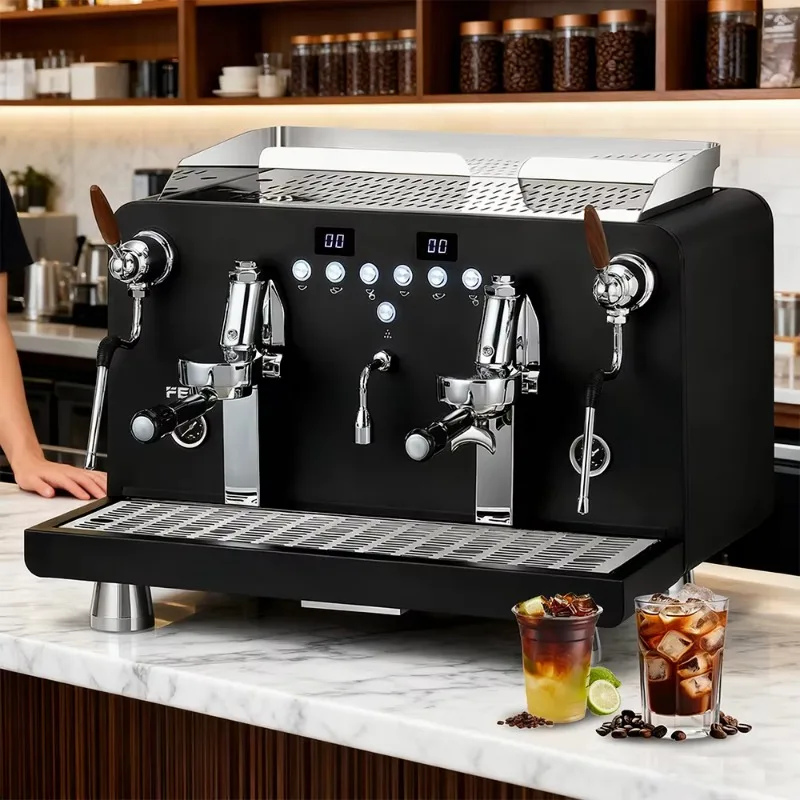 Commercial Semi Automatic Stainless Double Commercial Automatic Coffee Maker Professional Espresso Coffee Machine for Cafe