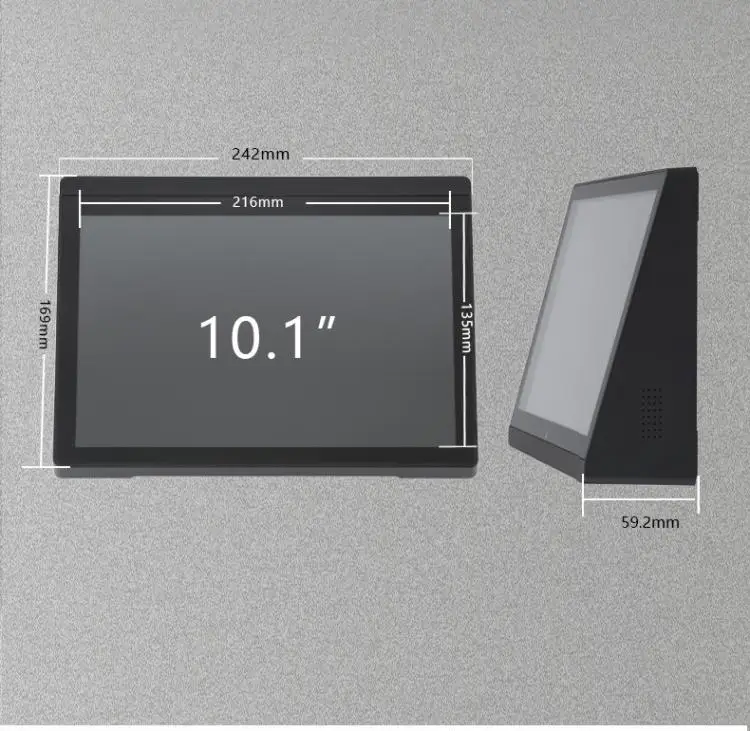 10.1 Inch Desktop Android Tablet Touch Screen POS Advertising Display Customer F