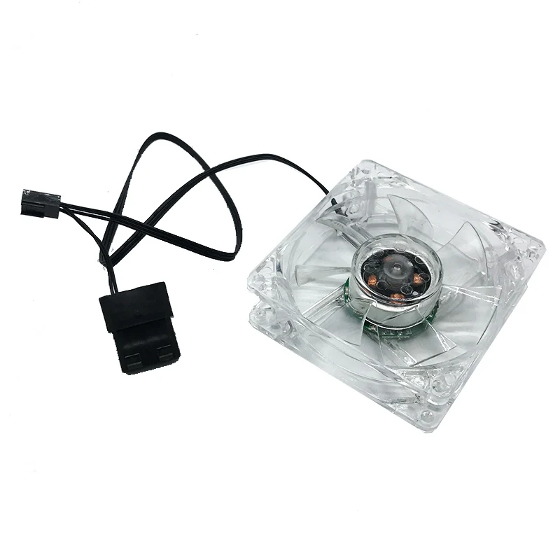 80mm Zeven Kleuren Verkleuring LED Licht 12V Mute PC Case Koelventilator Voor Computer Case Cooling