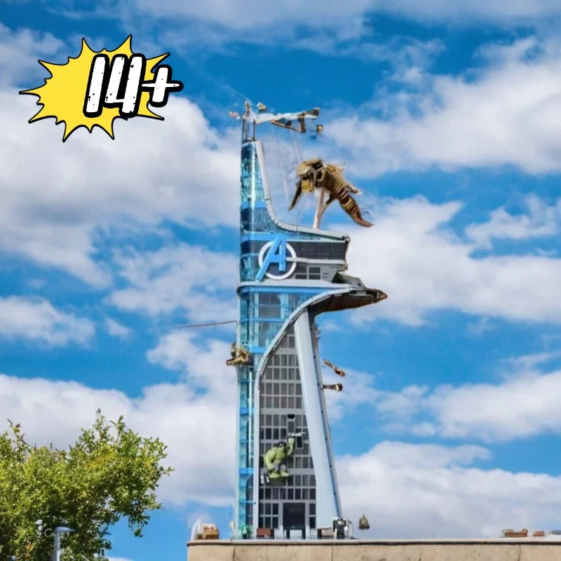 

MINISO 5201 шт. 76269 боевая башня модульная модель строительный блок сборка кирпич классическая башня архитектурные игрушки рождественские подарки