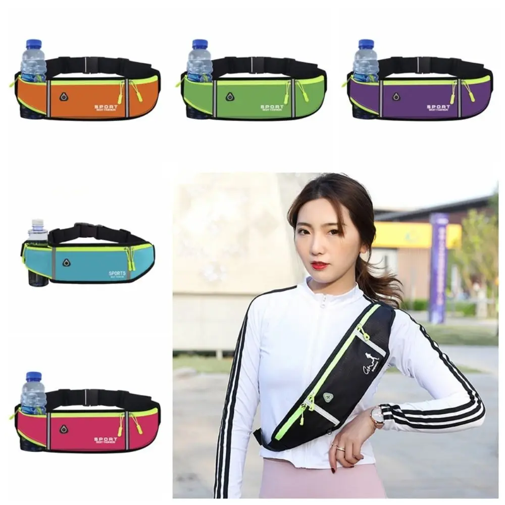

Waterproof Running Waist Bag Lightweight Adjustable Running Belt Pouch Portable Reflective Strip Marathon Jogging Bag