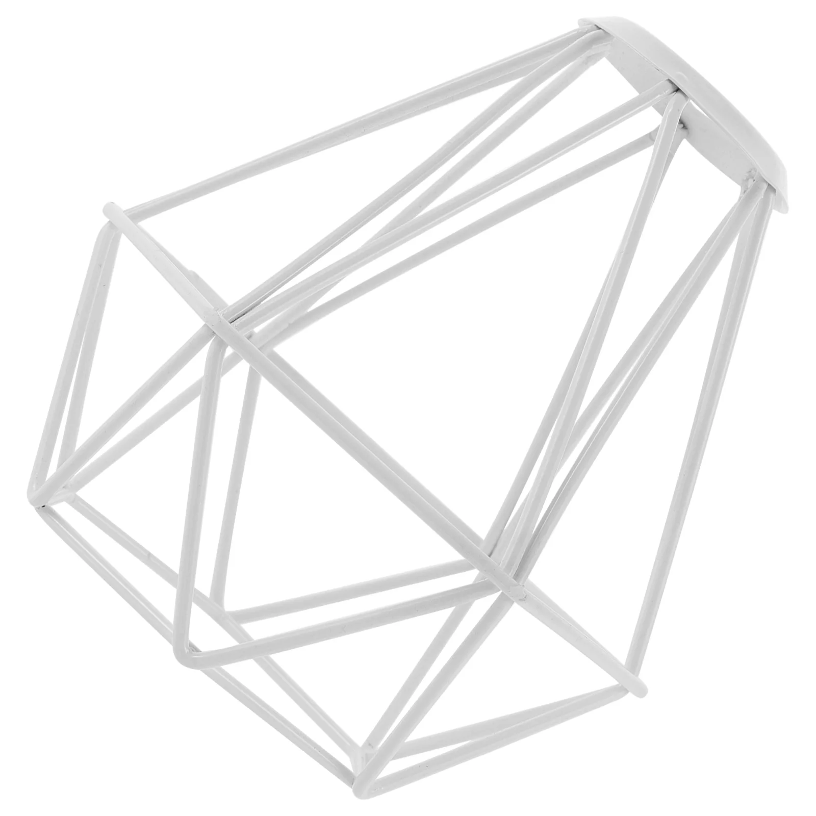 

Retro Metal Lampshade Cover White Practical Exquisite Weaving Diamond Design Home Bar Porch Restaurant Decorative