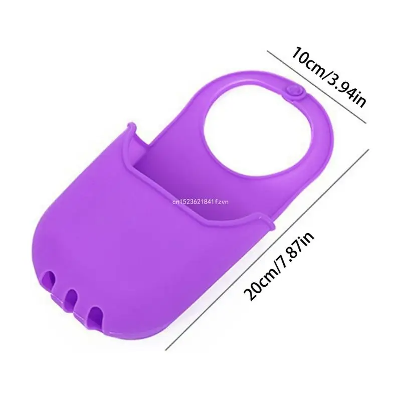 Pochette rangement pour évier en Silicone, rangement pour suspensions d'évier, porte-éponge, égouttoir à savon, pour