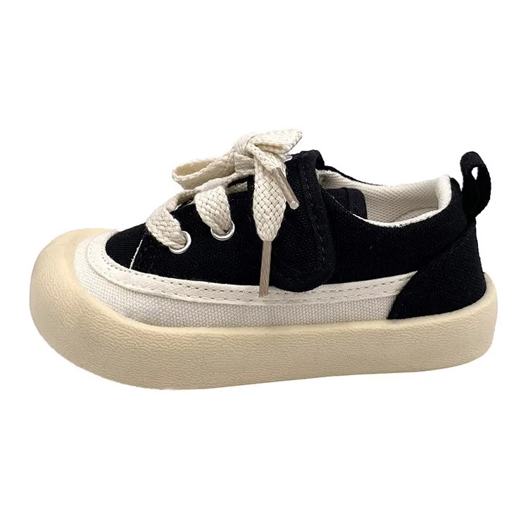 Children Low-top Canvas Shoes 2024 Spring and Autumn New Fashion Solid Versatile Children  Casual Cloth Shoes for Boys and Girls