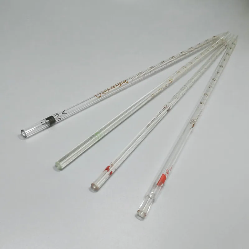 5Pcs/Lot 0.1ml To 50ml Glass Graduated Pipette With Color Mark, All Size Available Glass Dropper Pipet Tube Transfer Pipette