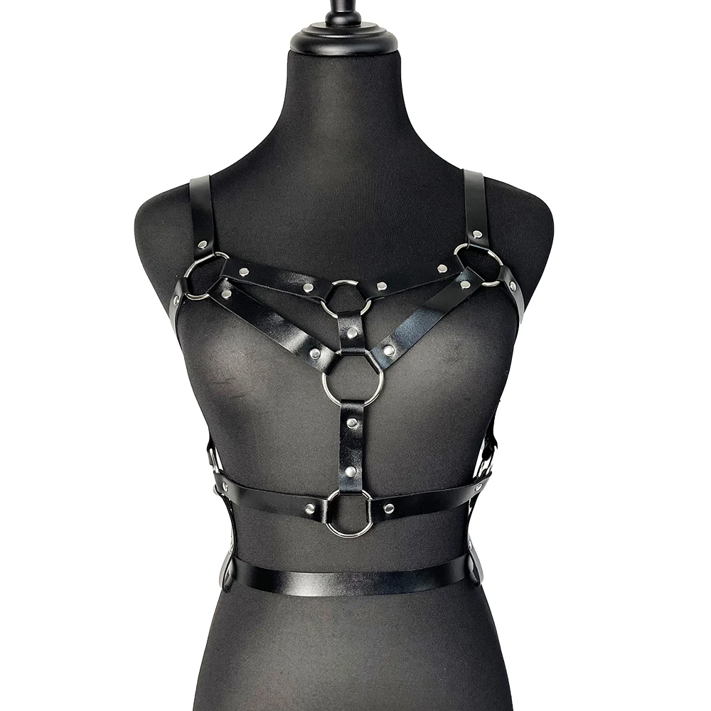 Ladies' Black Leather Waistband with Adjustable Body Decoration Sexy and Fashionable Tight Strap Daily Holiday BDSM Accessories
