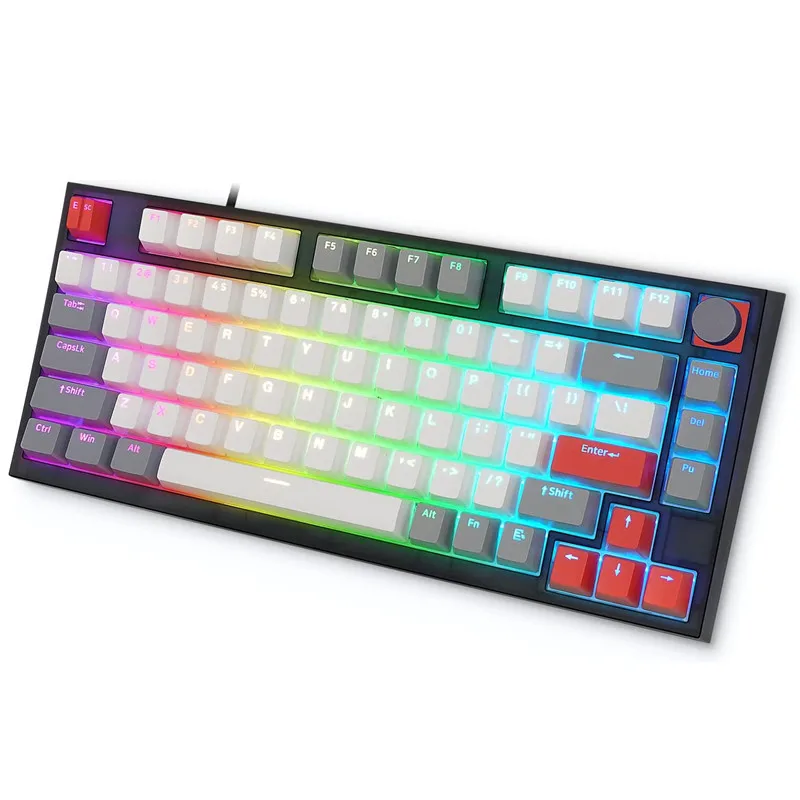 

【Free Glacier Switch】SKYLOONG GK75 Keyboard Lite-Gasket Mount Structure RGB Wired Hot Swappable Optical Switch PBT Keycap