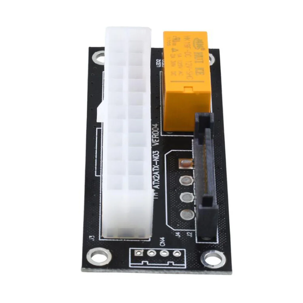 Dual PSU Power Supply Sync Adapter Add2Psu ATX 24Pin to 15Pin SATA Synchronous Connector Riser Cable Miner Mining