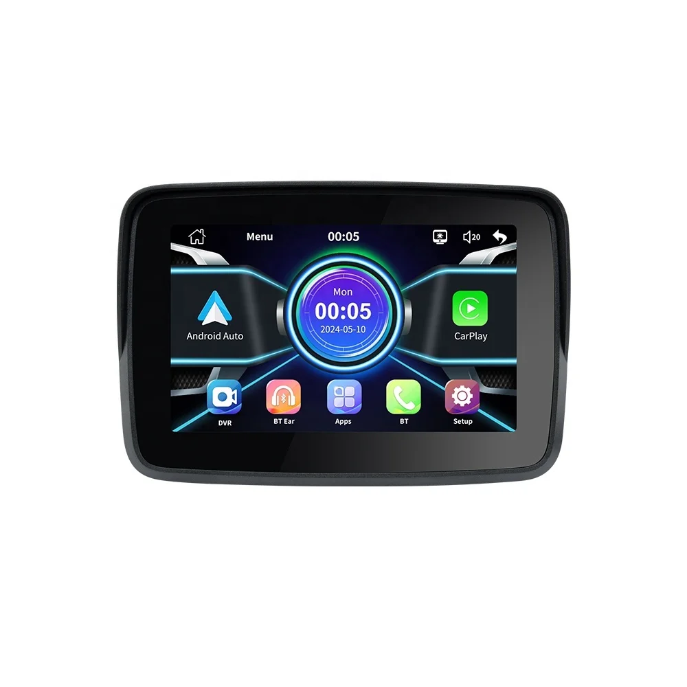 

5 Inch Motorcycle Navigation Waterproof CarPlay Display Portable Motorcycle Wireless Android Car Motorcycle
