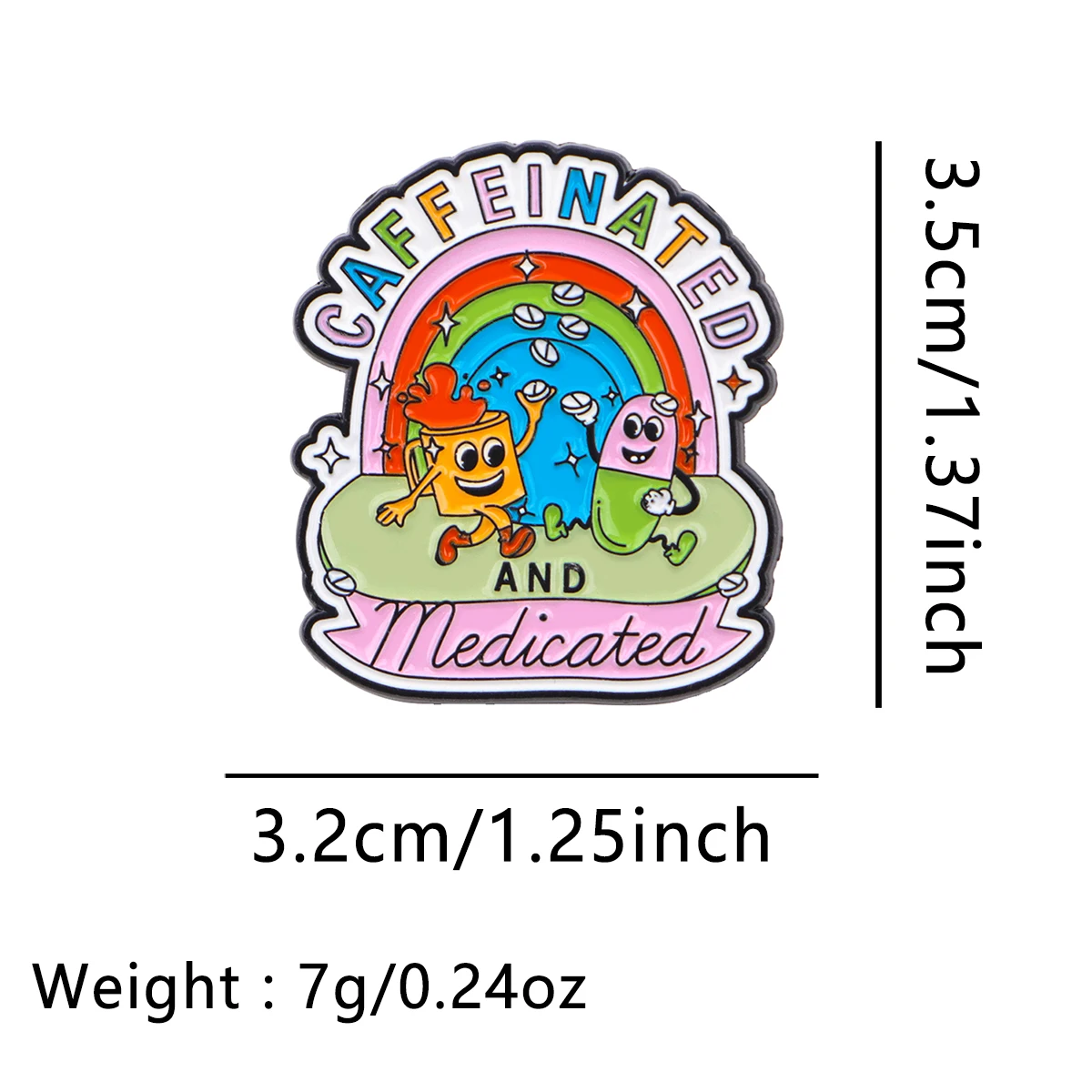 Pin Enamel Kopi & Obat Bros Medis Pin Kerah Lencana untuk Tas Ransel Aksesoris Pakaian Perhiasan Fashion Hadiah untuk Teman