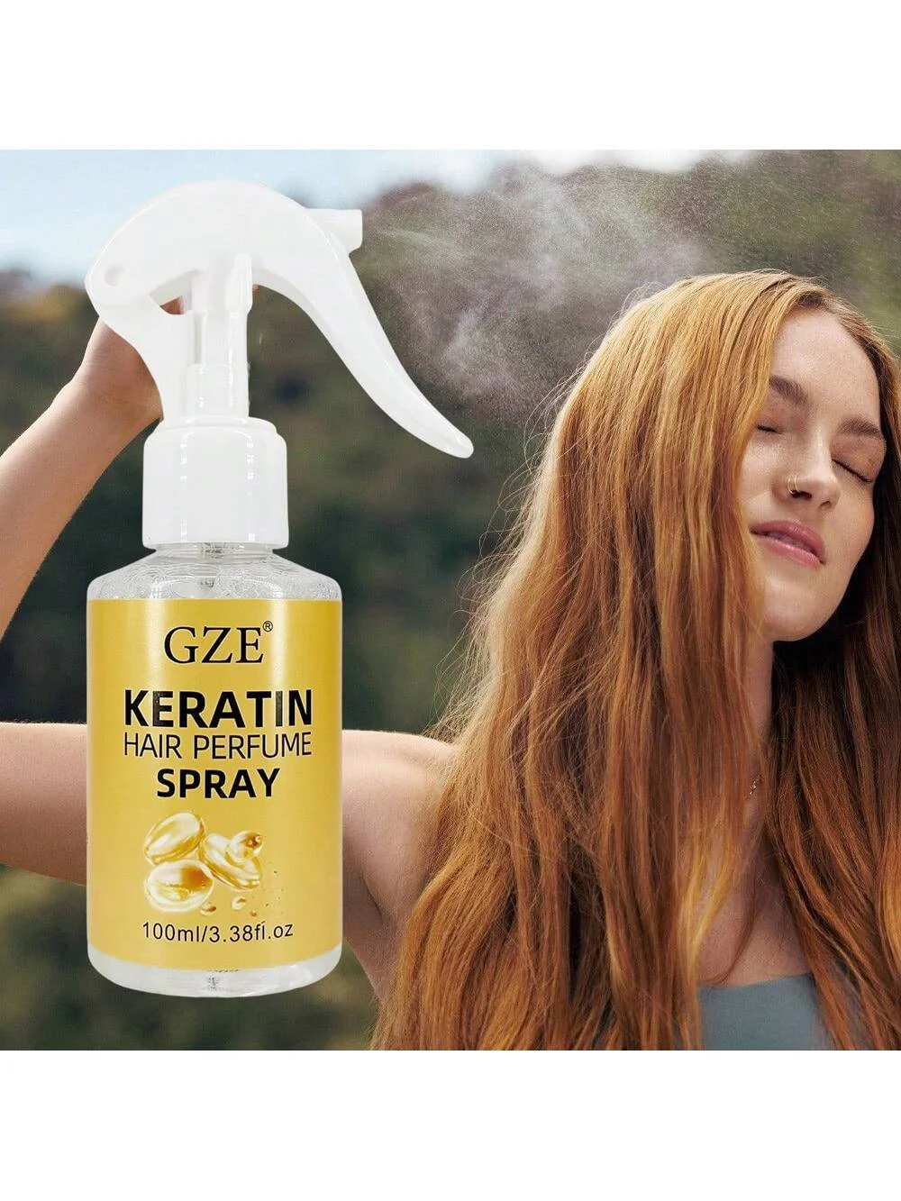 GZE Keratin Hair Perfume Spray Mist Refreshing Spray For Hair & Body Long Lasting Moisturizing For Soft Silky Straightening Hair