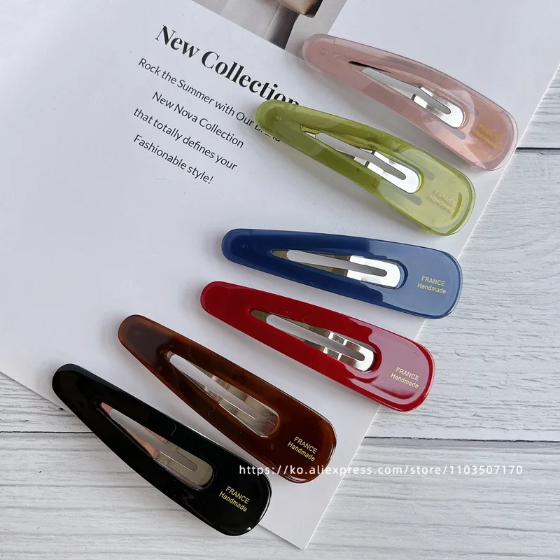 مشبك كسر متوسط الحجم من فرنسا كوريا الجنوبية، مشبك BB على الطراز الفرنسي، مشبك جانبي بمزاج، مشبك شعر #3