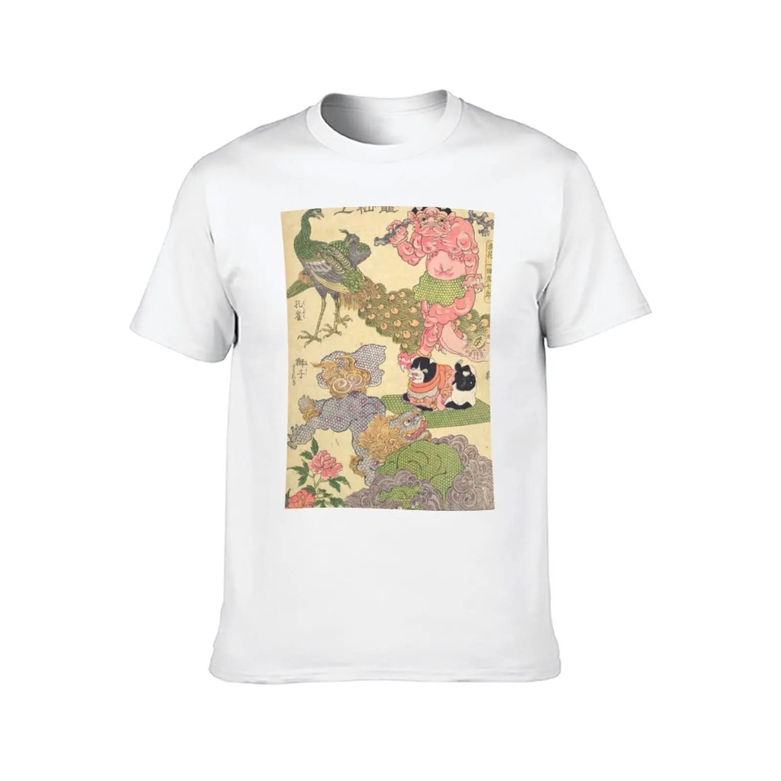 تي شيرت Dragon, t Demon Peacock, Block Shirts Shirt Print, t and Japanese Man قطن 1819 جرافيك تي شيرت رجالي