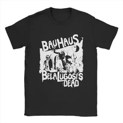 Martwe koszulki Bauhaus Bela Lugosi mężczyźni 100% bawełniane śmieszne koszulki z okrągłym dekoltem ubrania z krótkim rękawem 4XL 5XL