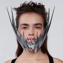 European and American personality spiky exaggerated dark department mask Gothic punk hoedown mask men's women's mask mesh mask