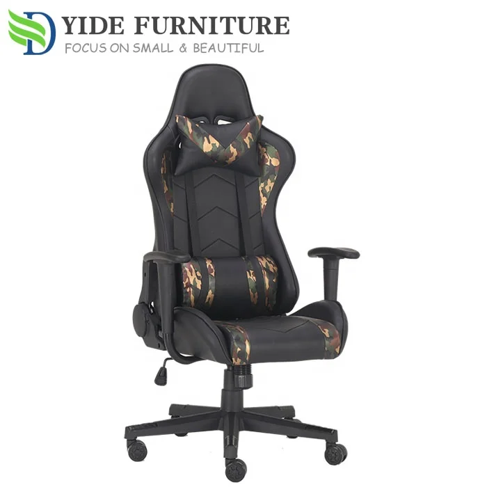 Adjustable height Higher Camouflage Design Kursi Game Heated Gaming Chair