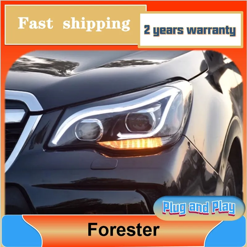 

Стайлинг автомобиля для Subaru Forester, головка светильник 2013-2016, фара Forester, DRL, сигнал поворота, фара ближнего и дальнего света, объектив проектора