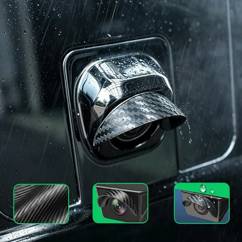 Car Rear View Camera Rain Visor Hood Waterproof Protective Cover Backup Camera Sun Shade Rain Shield Universal PVC Accessories