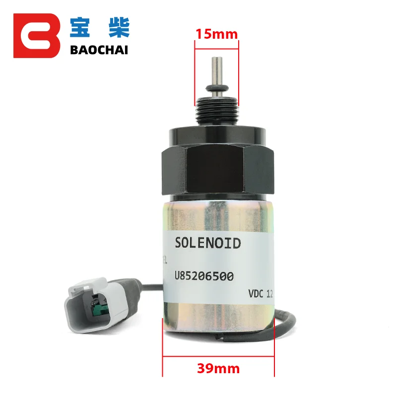 Diesel Genreator 12V Throttle Solenoid Valve U85206500 Compatible with Perkins 400 Series