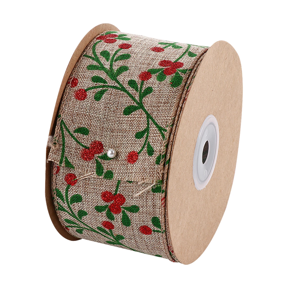 

1 Roll Christmas Pattern Ribbon Christmas Gift Wrapping Wide Craft Ribbon Decor