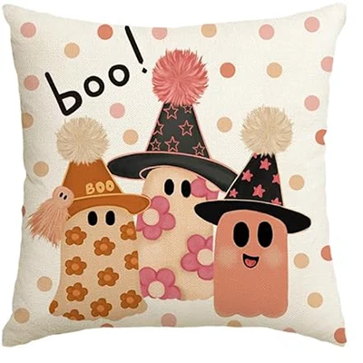 Color life Halloween throwing pillowcase, pumpkin polka dot pillowcase interior sofa decorative cushion cover