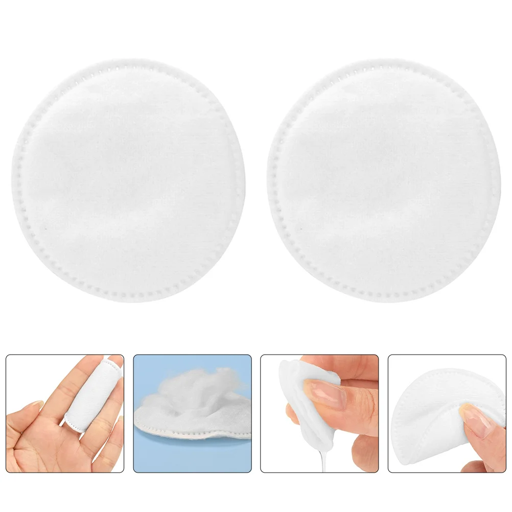 100 個のラウンドメイクアップパッド優しい角質除去パッドコンパクトフェイシャルコットン毎日の旅行に適しています