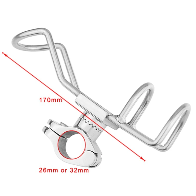 2 шт., держатель для удочки, 26 мм, из нержавеющей стали