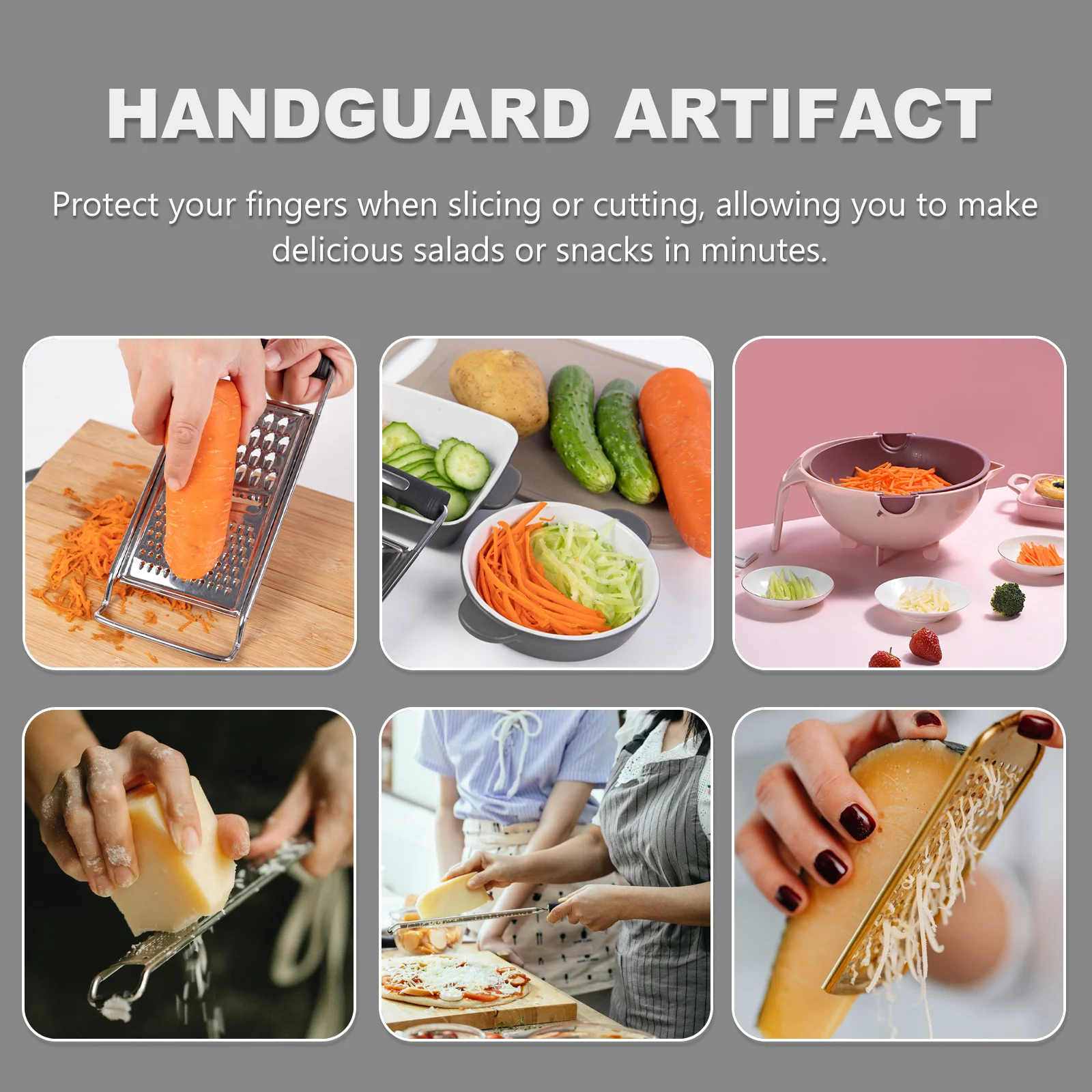 

1Pcs Creative Compact Finger Guard Sturdy Food Grater Hand Protector for Fast Safe Cooking Slicing Dicing Snack Making