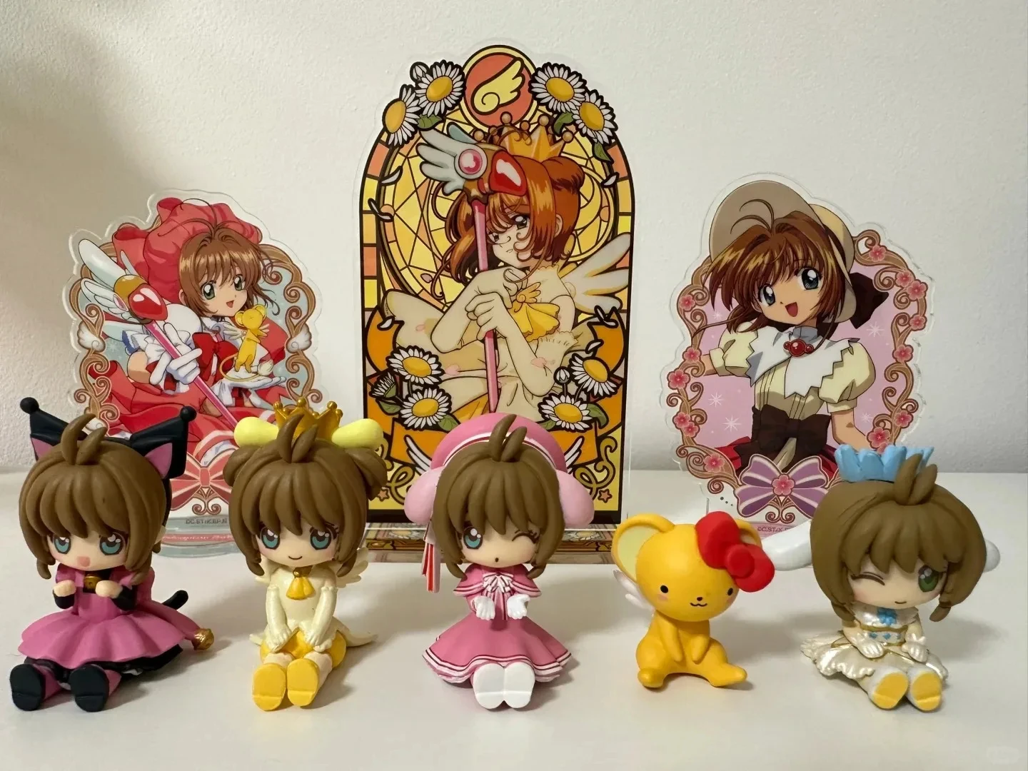 Bandai Cardcaptor Sakura Twisted Eggstoys Original 4pcs Gashapon Sitting Doll Series For Kids Gift Collectible Model Ornaments