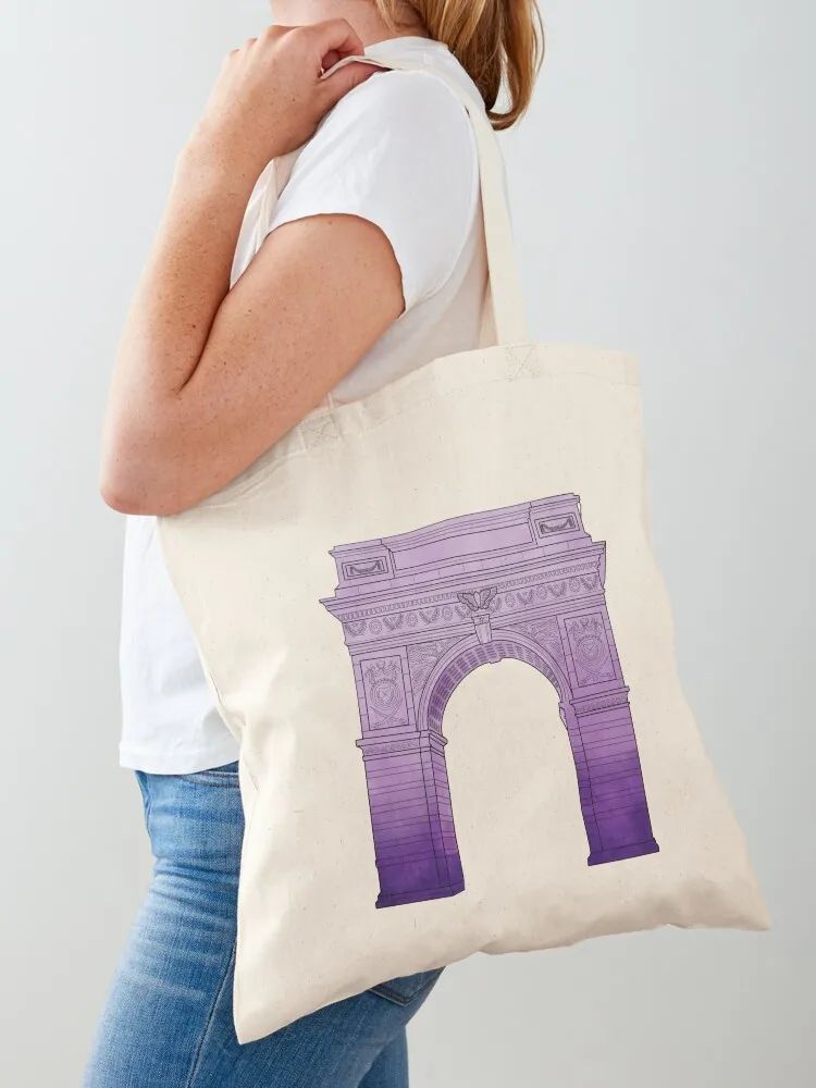 

NYU Arch Washington Square Park Purple Ombre Tote Bag Reusable bags handbag the tote bag Women's shopping bag