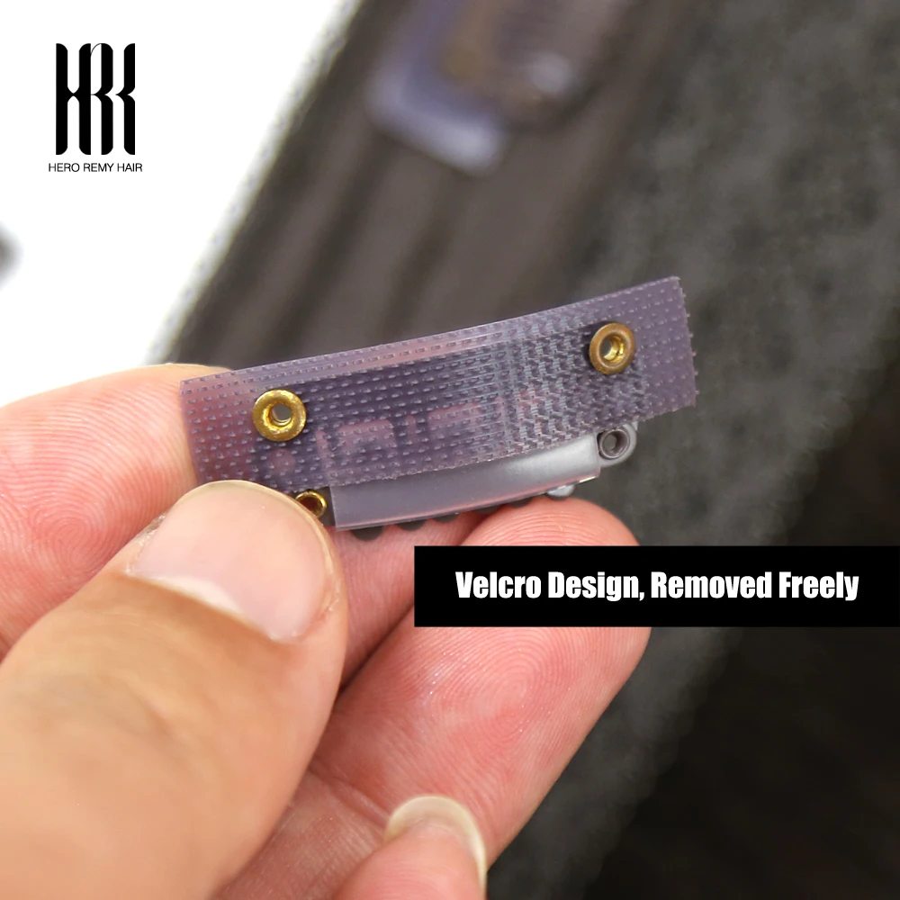 هالو وصلات شعر 100% ريمي الشعر البشري 16-22 بوصة سلك مخفي للإزالة الفيلكرو كليب في الشعر ريمي الإنسان خيط صنارة الصيد ملحقات #2